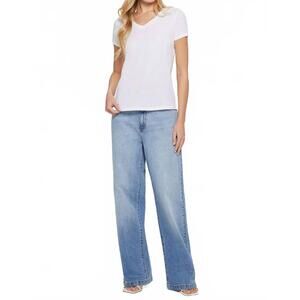 NEW GOLDIE TEES organic v neck boy tee in white